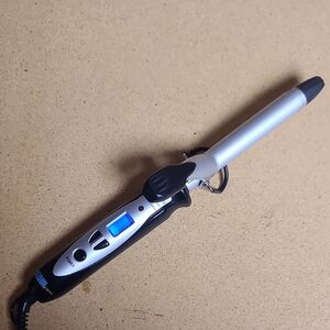 Silver and Black Curling Iron